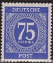 Germany 1946 Numbers 75 Pfennig Blue Scott 553
